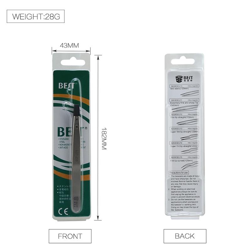 NNEIDS Stainless Steel Anti-Static Tweezer - Best Bst 250