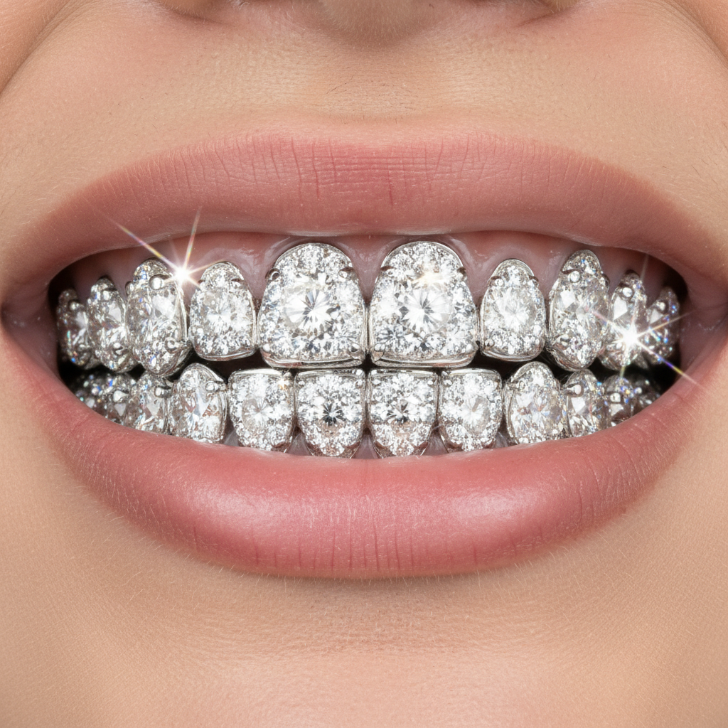 Diamond Grillz Full Smile View